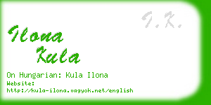 ilona kula business card